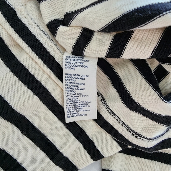 Rebecca Minkoff Dress Womens XS Black and White Striped Mini Puff Sleeve - Picture 5 of 5